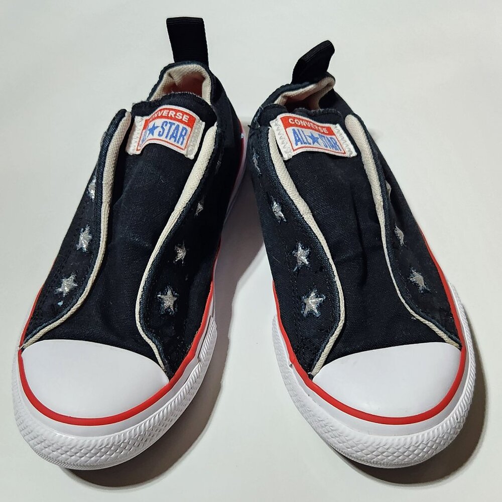 Girls’ Converse All Star Slip-On Sneakers – Stars & Stripes | Size 2